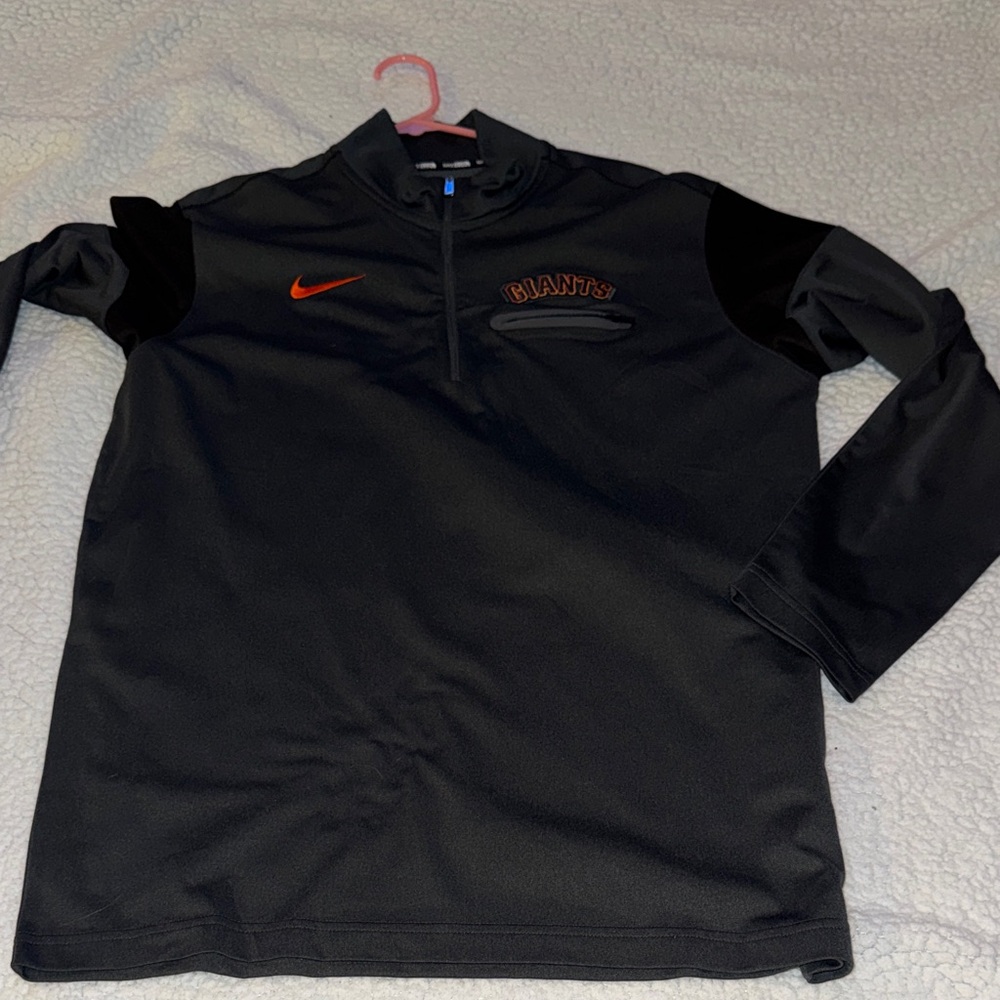 San Francisco Giants Nike Gray Quarter-Zip Pullover